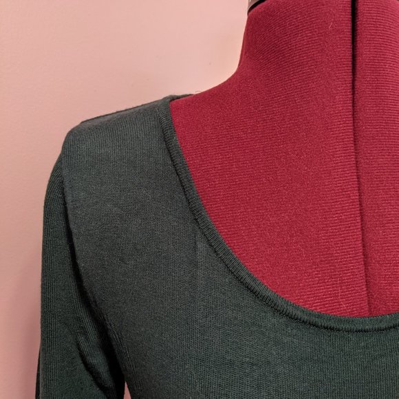 Forest Green Peplum Top - Picture 2 of 6